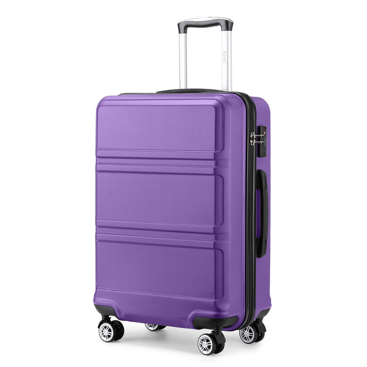 KONO Koffer Trolley Reisekoffer aus ABS+PC – Leichter Hartschalenkoffer mit 4 Zwillingsrollen und TS