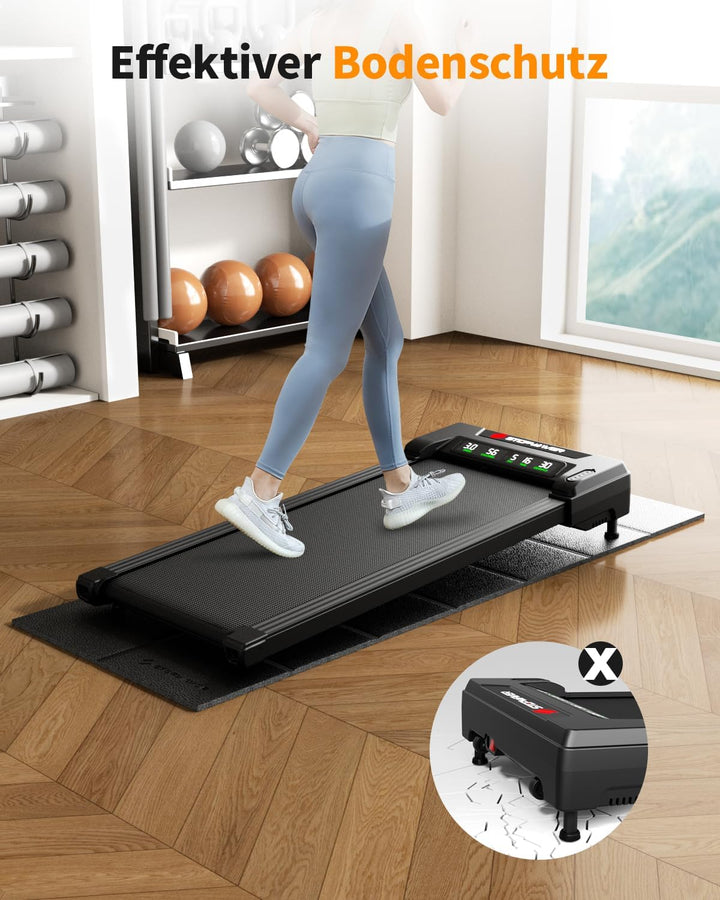 Laufband Matte Schalldämmend 173x61 cm Bodenschutzmatte Laufband, 6 MM Dicke Laufmatte für Heimstudi