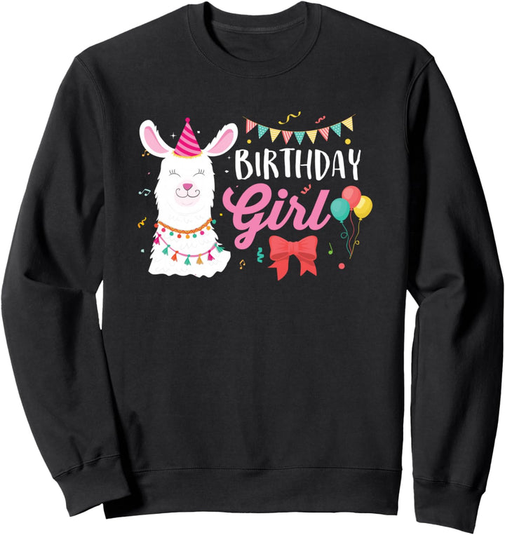 Geburtstag Feier Lama Alpaka Mädchen Lama Sweatshirt