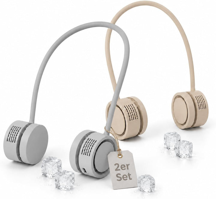Nackenventilator USB-C, 180 g Halsventilator mit 3 Windstufen, Aromafunktion, flexiblem Luftstrom &amp;