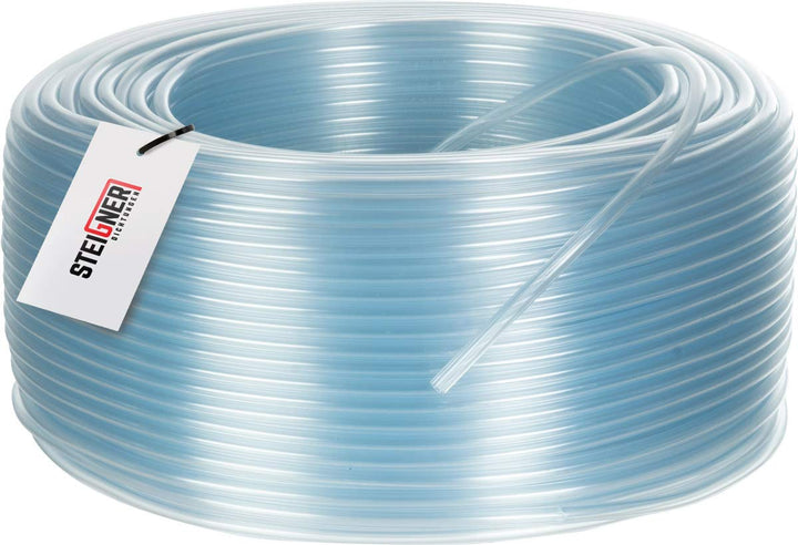STEIGNER Benzinschlauch Wasserschlauch PVC Schlauch Transparent, Durchmesser: 8-11 mm, Länge: 20 m,