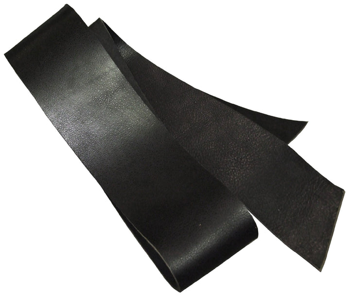 120-150 cm x 10 cm Latigo Lederriemen 3,5-4,5 mm Riemen Gürtelriemen schwarz (130 cm), 130 cm