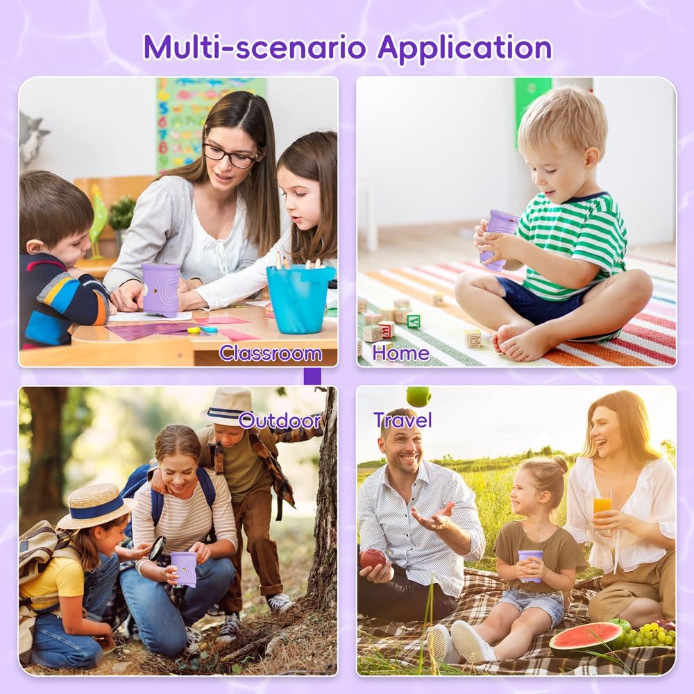 Mikroskop für Kinder, Temodu 2.0" Bildschirm (Dark Purple), Dark Purple