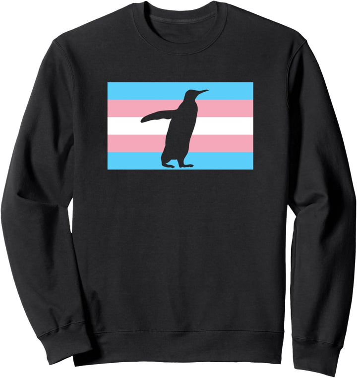 Cute Arctic Penguin Love Transgender Pride Flag Stuff Trans Sweatshirt