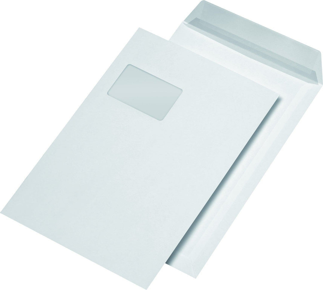 SECURITEX 385510 Versandtasche, C4, weiss mit Fenster, 130 g/qm
