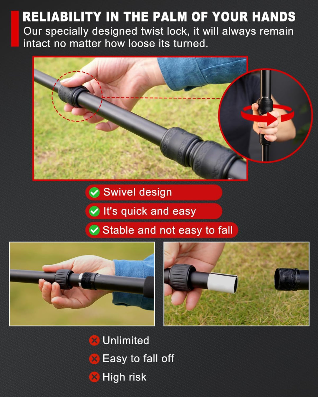 IFOOTAGE Einbeinstativ für Kamera Cobra 3 A180T, schnell verstellbares Einbeinstativ mit Füssen, Höh