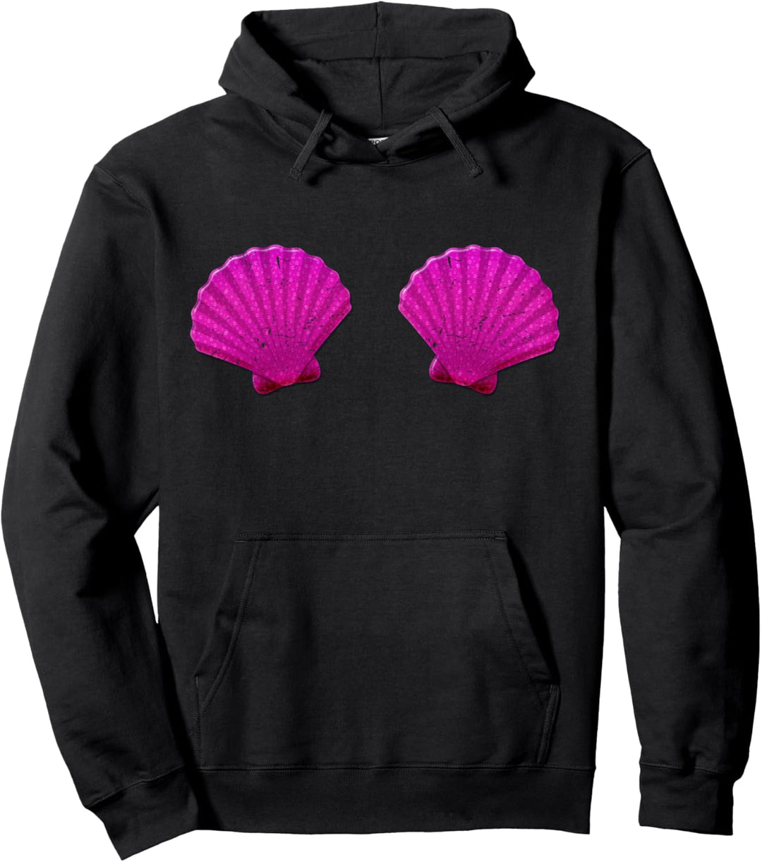Lustige Meerjungfrau-Muschel-BH Top Festival Muschel Party Pullover Hoodie