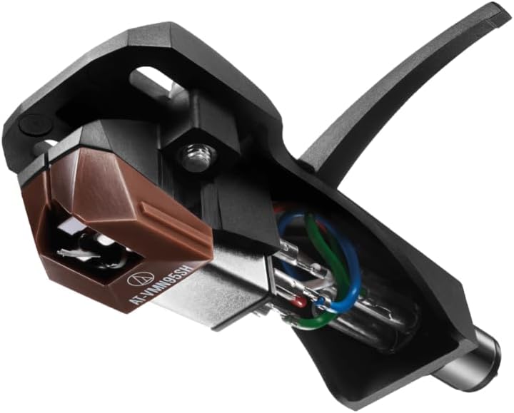 Audio Technica AT-VM95SH/H Headshell/Dual Moving Magnet Cartridge Combo Kit (schwarz/braun)