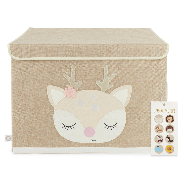 Bieco Faltbox mit Deckel | 65 Liter | ca. 36 x 36 x 51 cm | Spielzeugkiste | Kinder | Kisten | gross