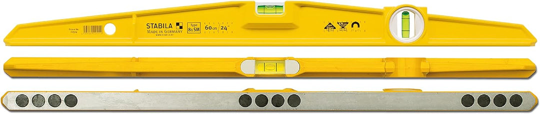 STABILA Magnet-Wasserwaage Type 81 SM , 50 cm, robustes Alu-Gussprofil, Ferrit-Magnetsystem, 1 Horiz