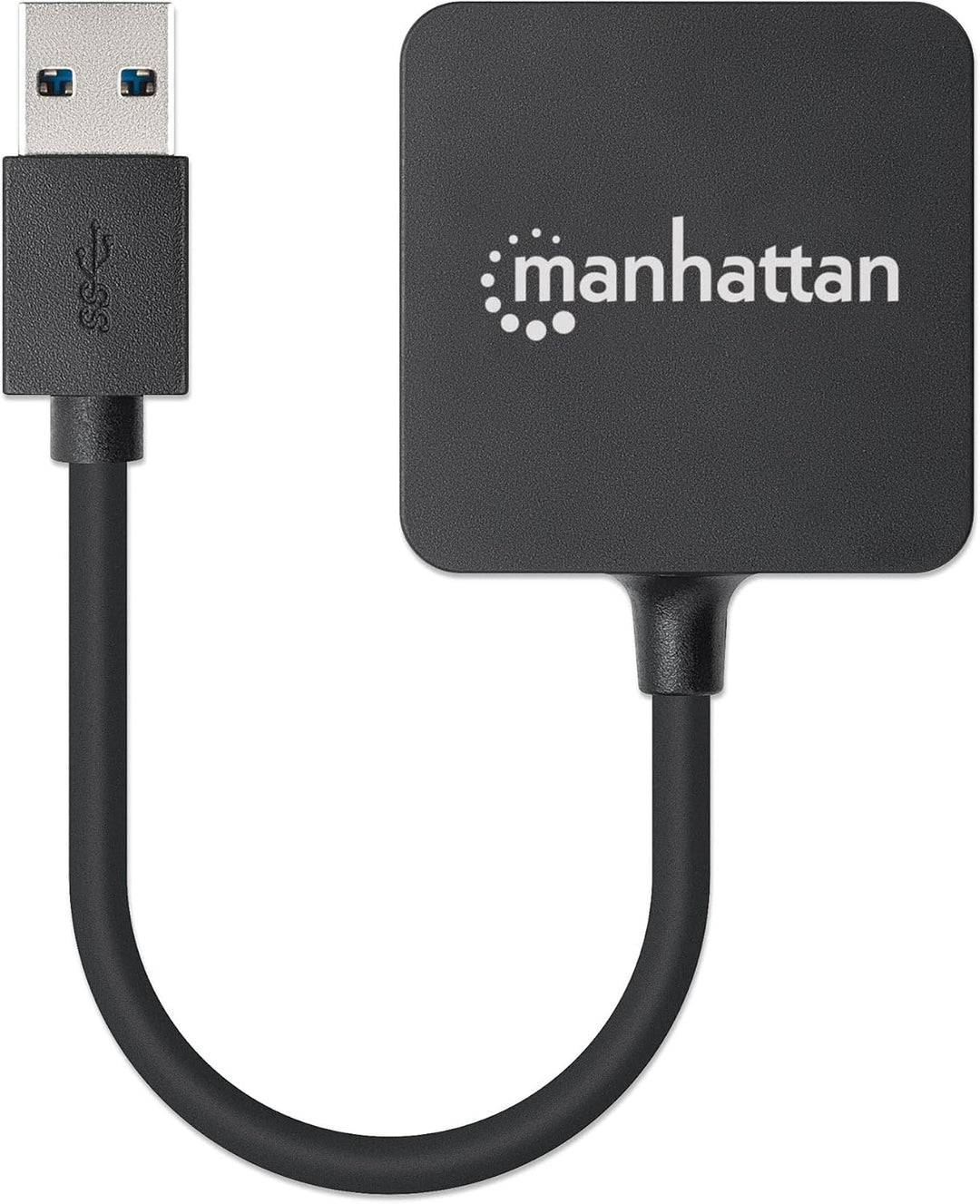 Manhattan USB 3.0 Hub (4 Ports Stromversorgung über USB) 162296 schwarz