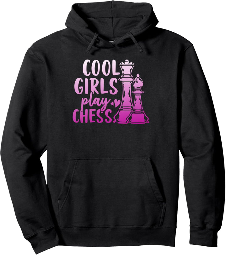 Schachfiguren Mädchen Schachspieler Brettspiel Schach Pullover Hoodie