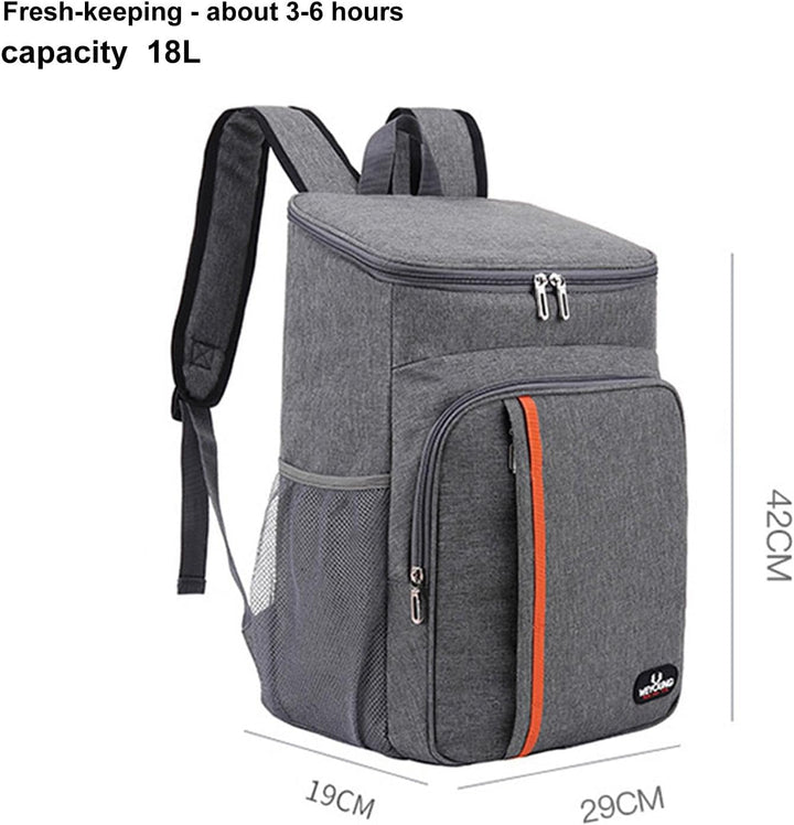 Isolierter Kühlrucksack, auslaufsichere Picknicktasche, weicher Doppeldecker-Lunch-Rucksack, kleine