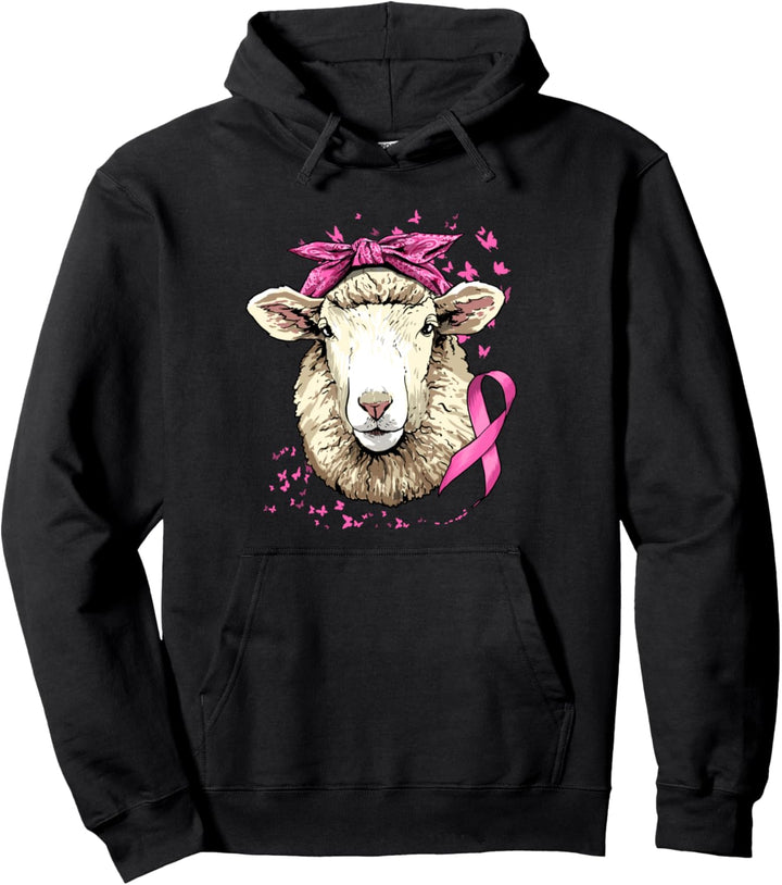 Bewusstsein für Schafe, Brustkrebs-Bewusstsein mit rosa Schleife Pullover Hoodie