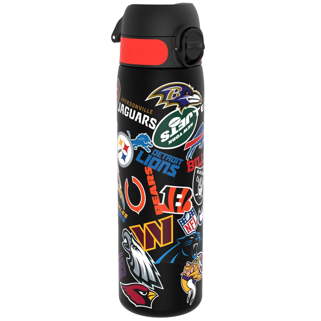NFL Edelstahl-Trinkflasche, Auslaufsicher, Einhandöffnung, Sichere Verriegelung, Spülmaschinenfest,
