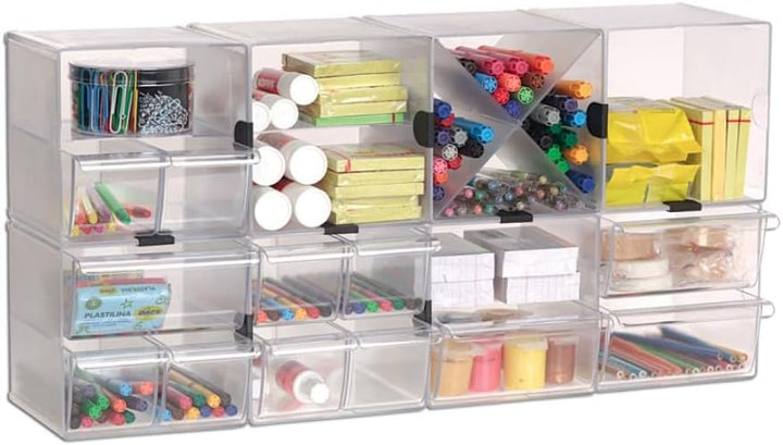 ARCHIVO 2000 6704CSTP Schubladenbox, 4 kleine Schubfächer