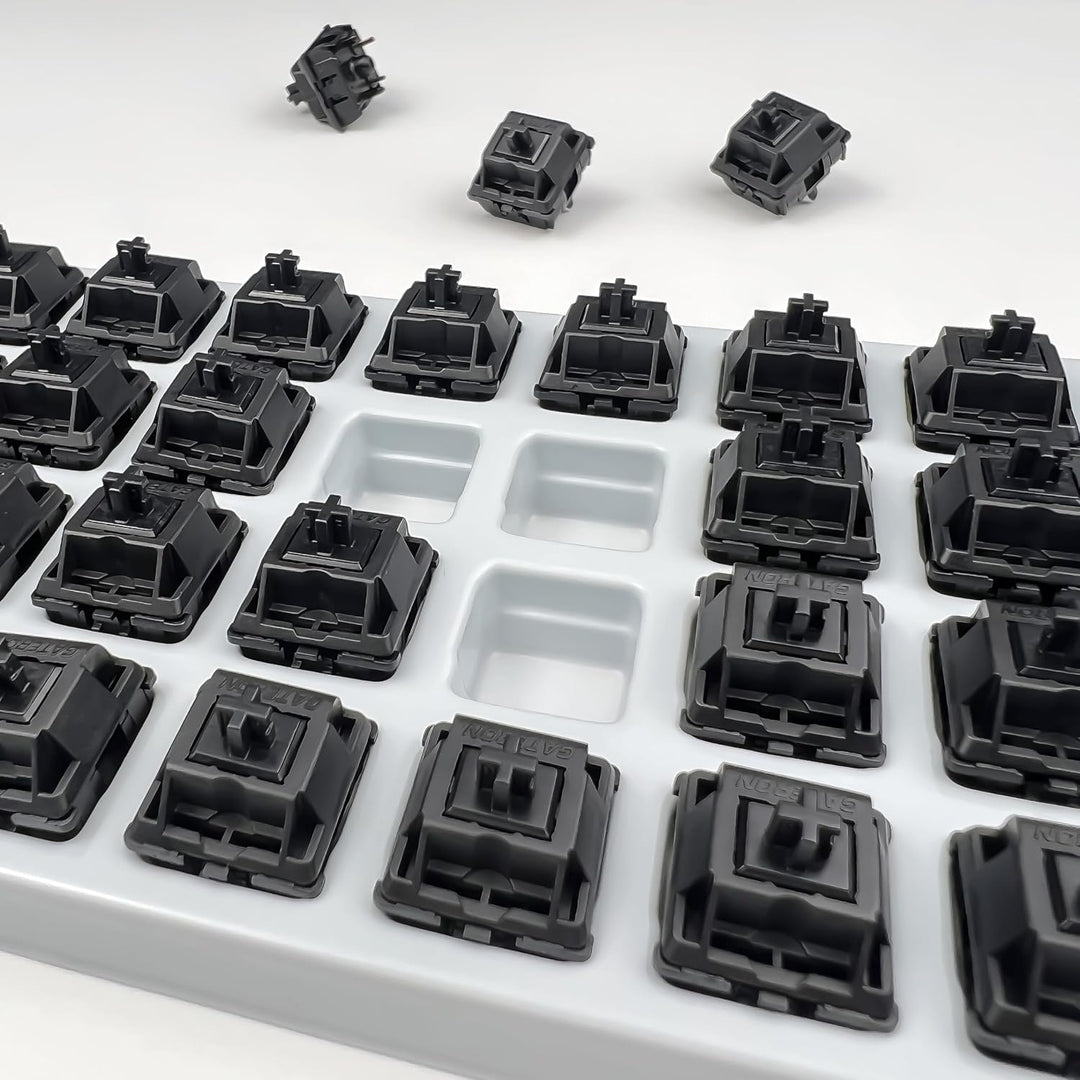 GATERON Ölkönig 3.0 vorgeschmiert Keyboard Schalter, 5-polig 55gf Schwarz Linear Switches dreifach v