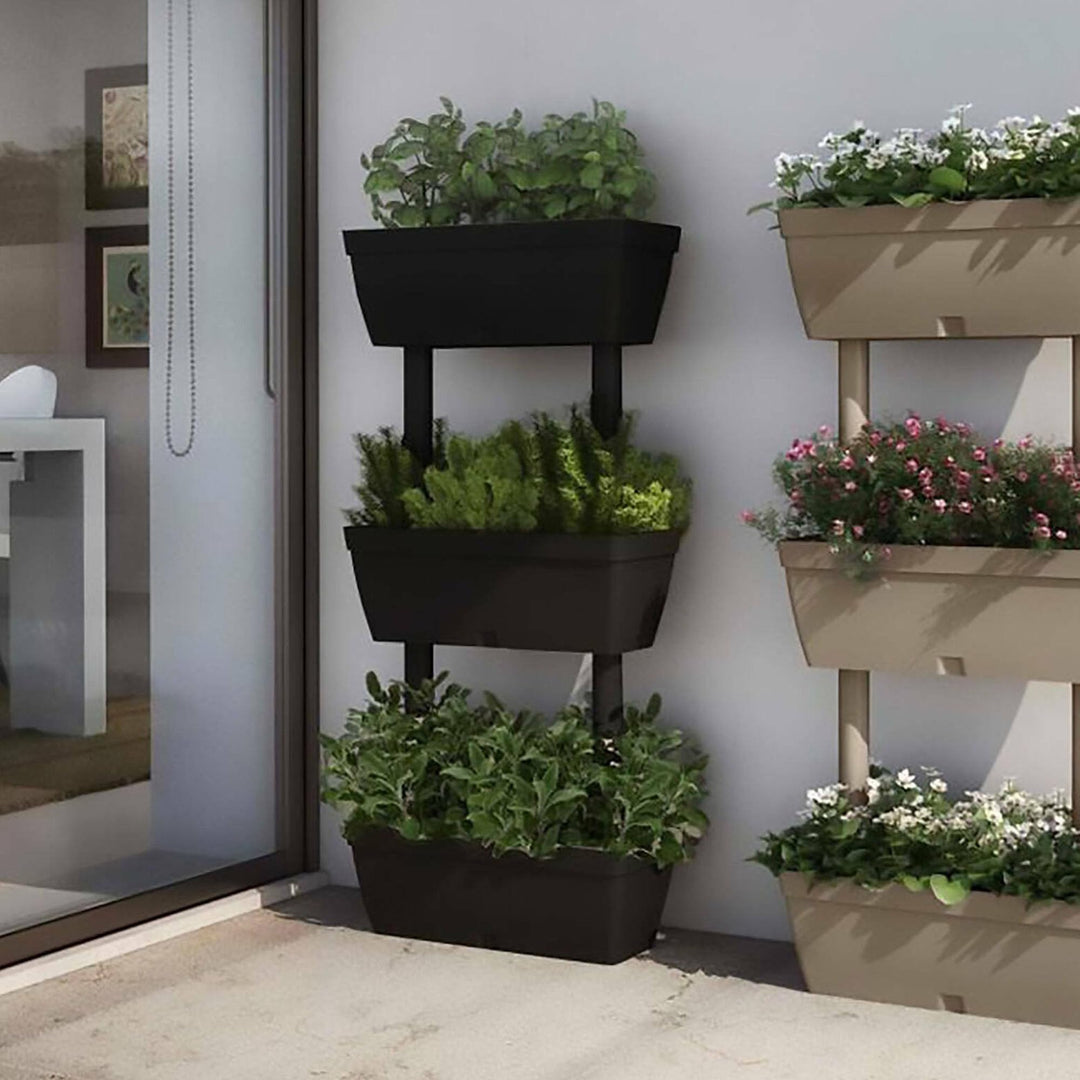Dmora Set von 3 Vasen für den Hausgemüsegarten, Set von 3 Blumen Tür Vasen für Innen oder Aussen , 1