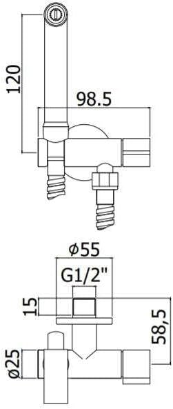ZDUP109CR TWEET ROUND Bidetset nur Kaltwasser PAFFONI