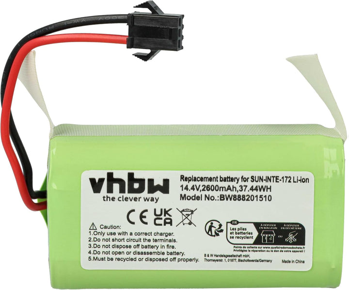 vhbw 1x Akku Ersatz für Eufy PA04 für Saugroboter (2600 mAh, 14,8 V, Li-Ion)