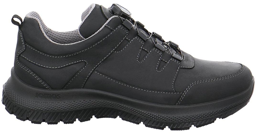 Jomos Herren Confidence Sneaker 42 EU Weit Schwarz, 42 EU Weit Schwarz