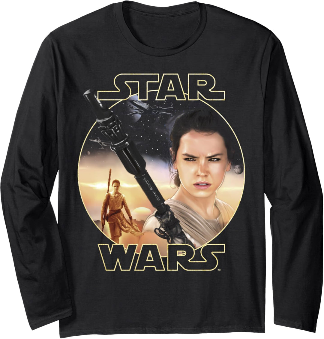 Star Wars Rey Close Up Langarmshirt