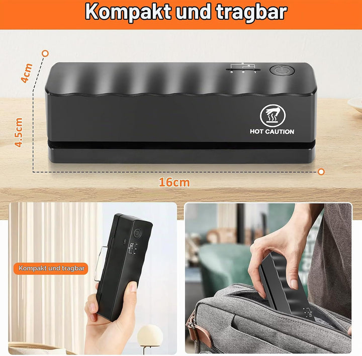 Comius Sharp Folienschweissgerät,Wiederaufladbar Mini Schweissgerät mit 5 Geschwindigkeiten, Mini Ba