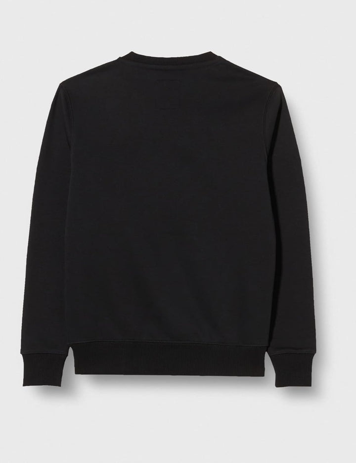 Alpha Industries Herren Basic Big Logo Sweatshirt S Black/Neon Orange, S Black/Neon Orange