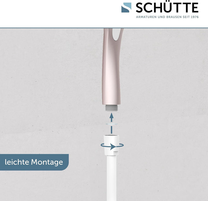 SCHÜTTE Handbrause CAPRI mit Samtstrahl-Technologie | Duschkopf mit über 300 Düsen und 3 einstellbar