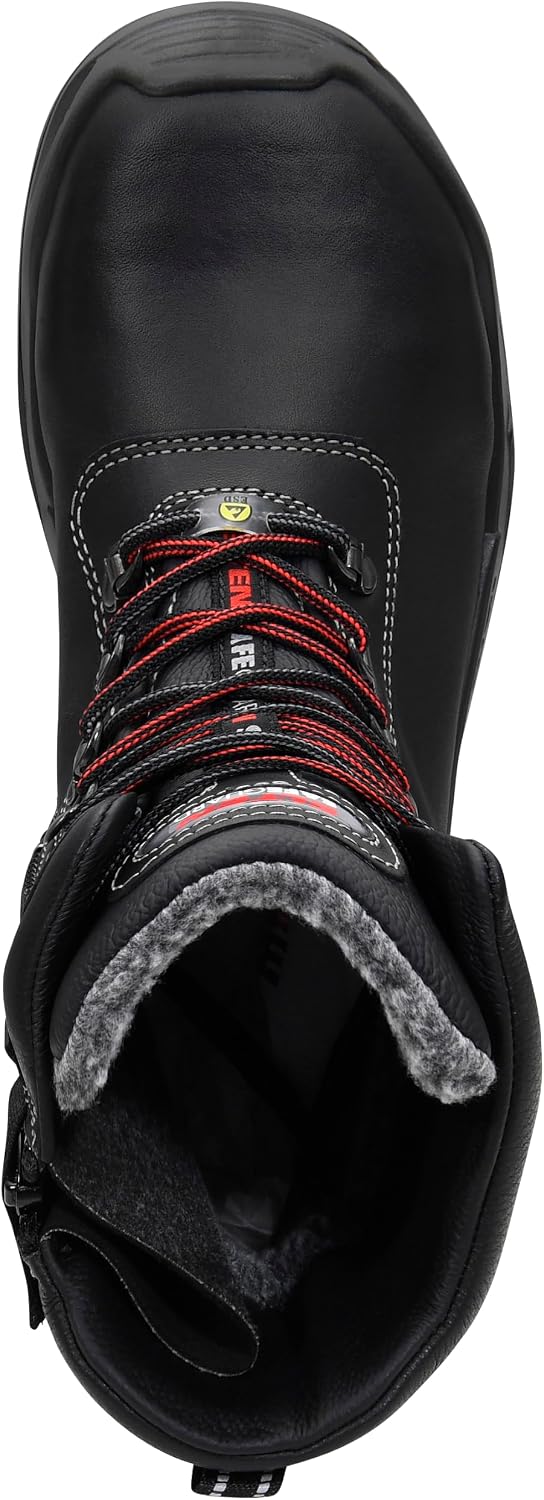 ELTEN Sicherheitsschuhe JOSCHI ESD S3 CI, Damen und Herren, Winterstiefel, warm, Schwarz, Aluminiumk