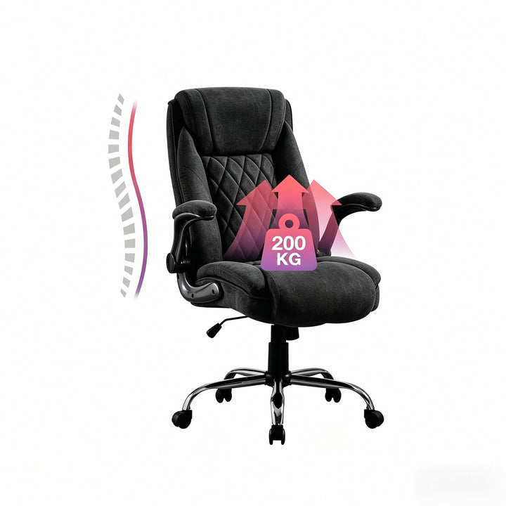 Bosmiller Ergonomischer Bürostuhl 180KG Verstellbare Schreibtischstuhl mit Hoher Rückenlehne und Bre