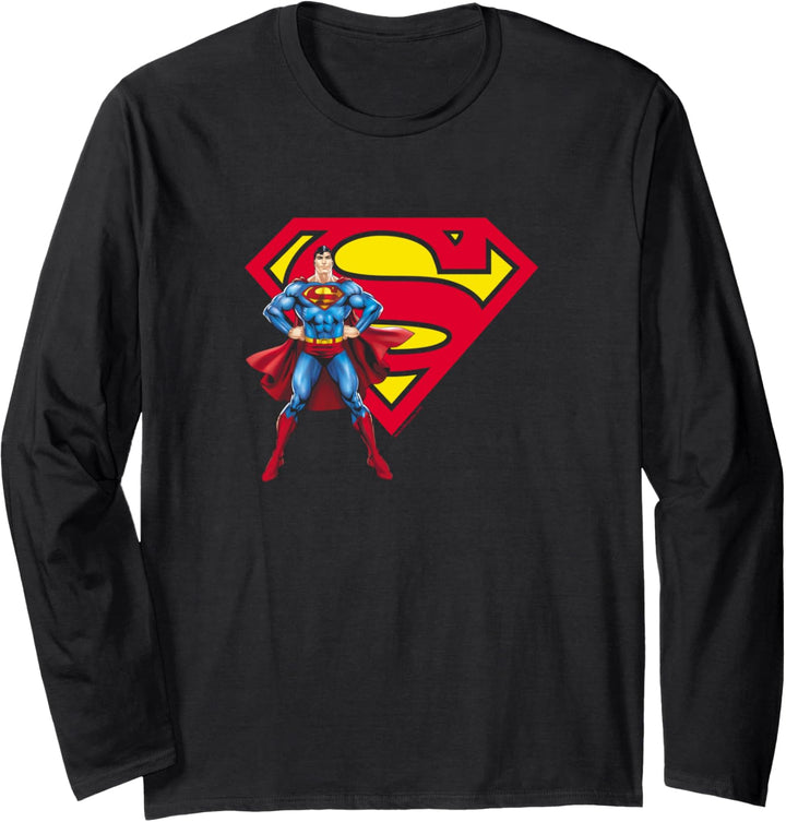 Superman Superman &amp; Logo Langarmshirt