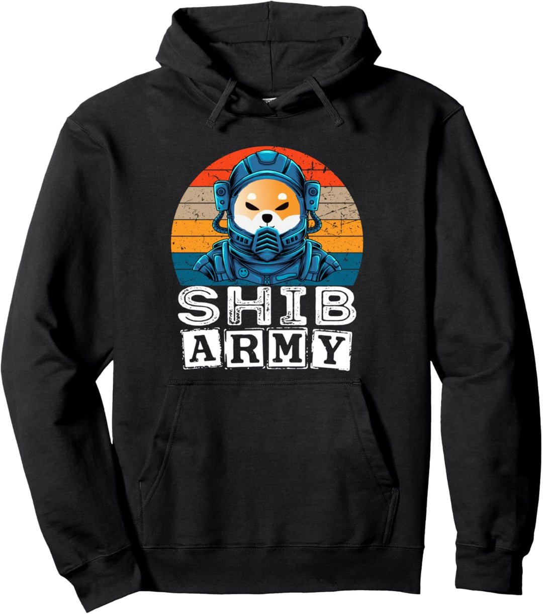 Kryptowährung Shiba Inu Shib Army to the moon Crypto Meme Pullover Hoodie