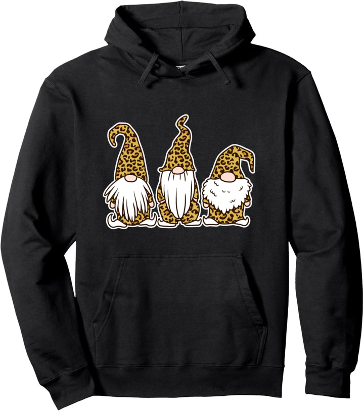 Gnom Leopardenmuster Weihnachten Geschenk Pullover Hoodie