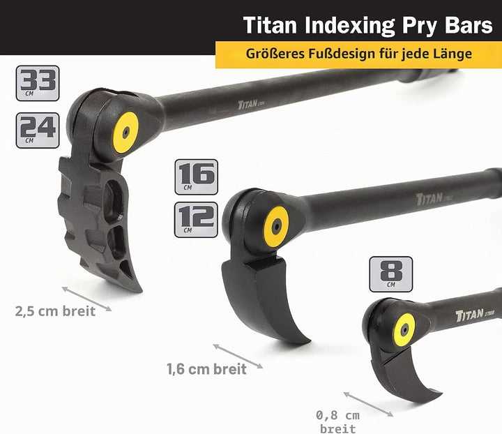 Titan Tools 17808 indexable Pry Bar, 17808 8 Inches, 8 Inches