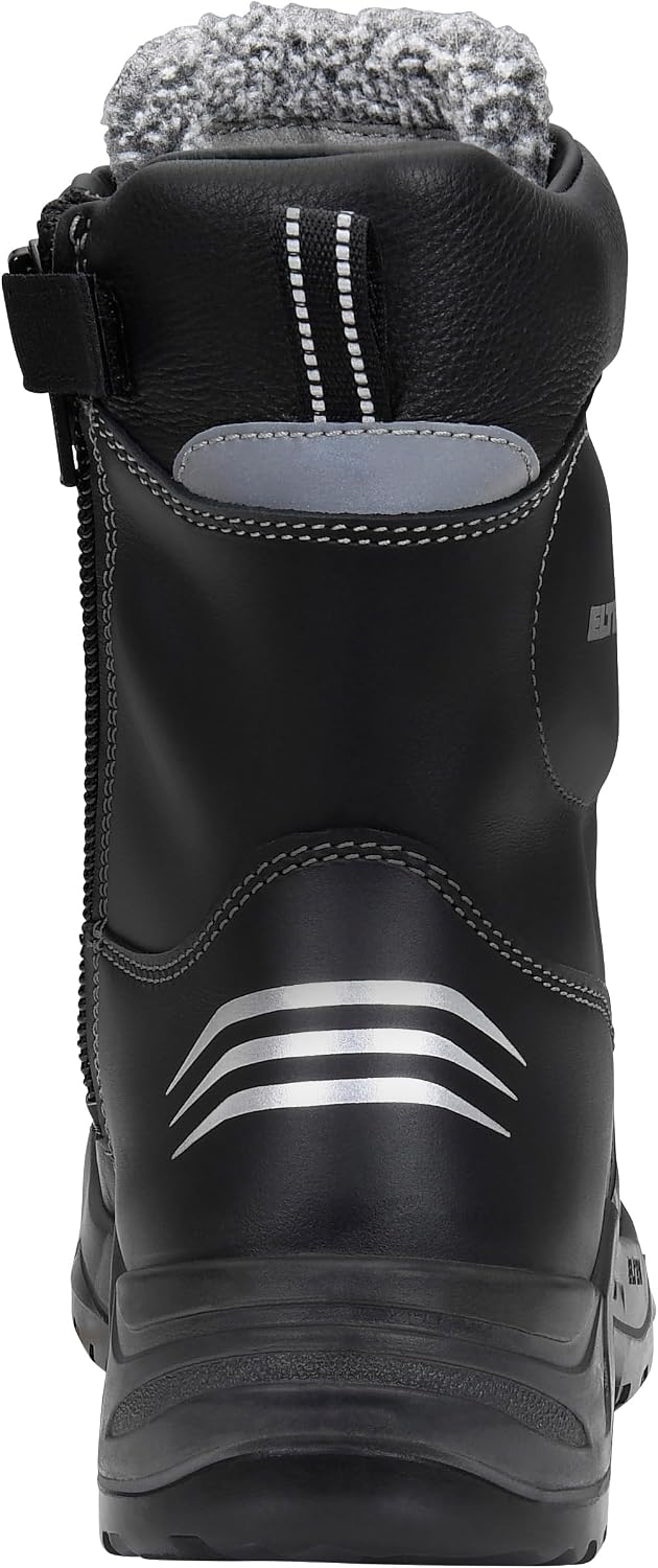 ELTEN Sicherheitsschuhe JOSCHI ESD S3 CI, Damen und Herren, Winterstiefel, warm, Schwarz, Aluminiumk