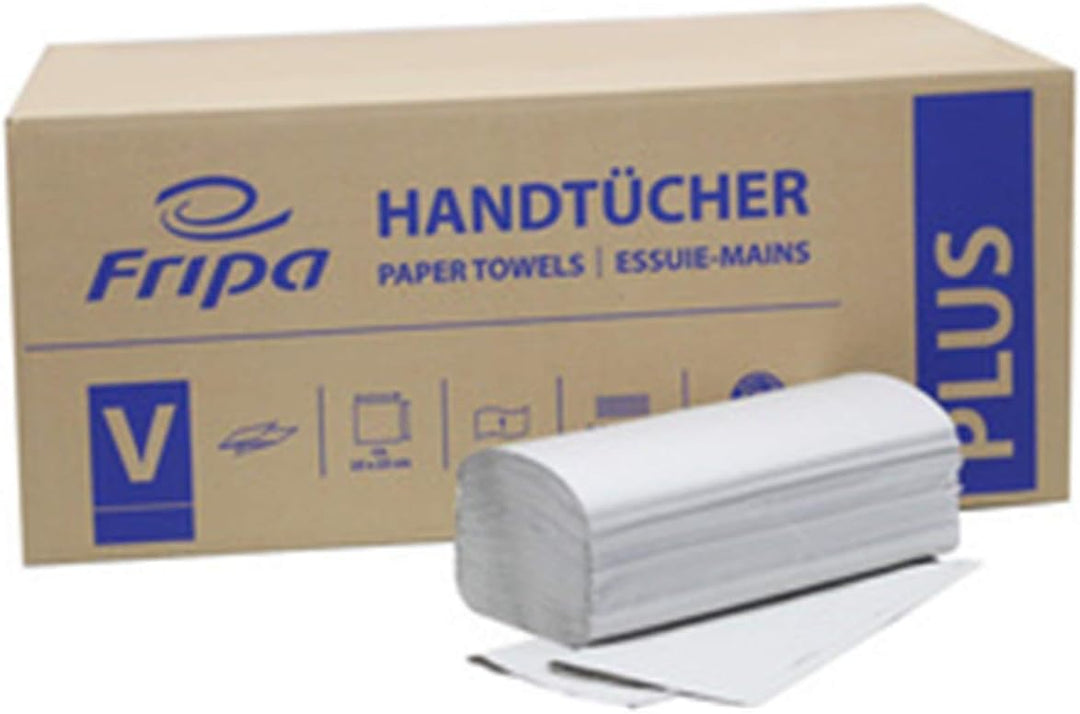 fripa 4011103 Handtuchpapier Plus, 250 x 230 mm, V-Falz, natur