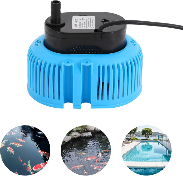 75W Mini Schmutzwasser Tauchpumpe Poolabdeckpumpen max. Fördermenge 3000 l/h mit 3 Düse, 5m Schlauch