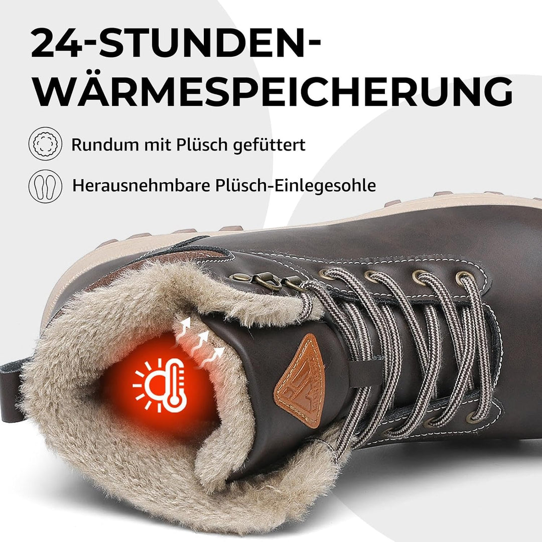 Mishansha Winterschuhe Warme Gefütterte Herren Damen Winterstiefel Wasserdicht Trekkingschuhe Wander
