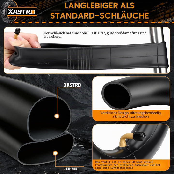 Xastro 2PCS 10 Zoll E Scooter Reifen 255x80 Reifen und Schlauch 80/65-6 E Scooter Reifen 255x80 Offr