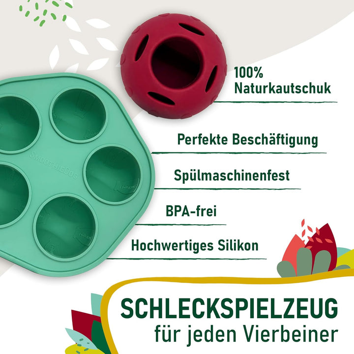SmoothieDog Schleckball Hundesmoothie 3er Mix Klassik - Schleckball für Hunde, Snackball, zur Beschä