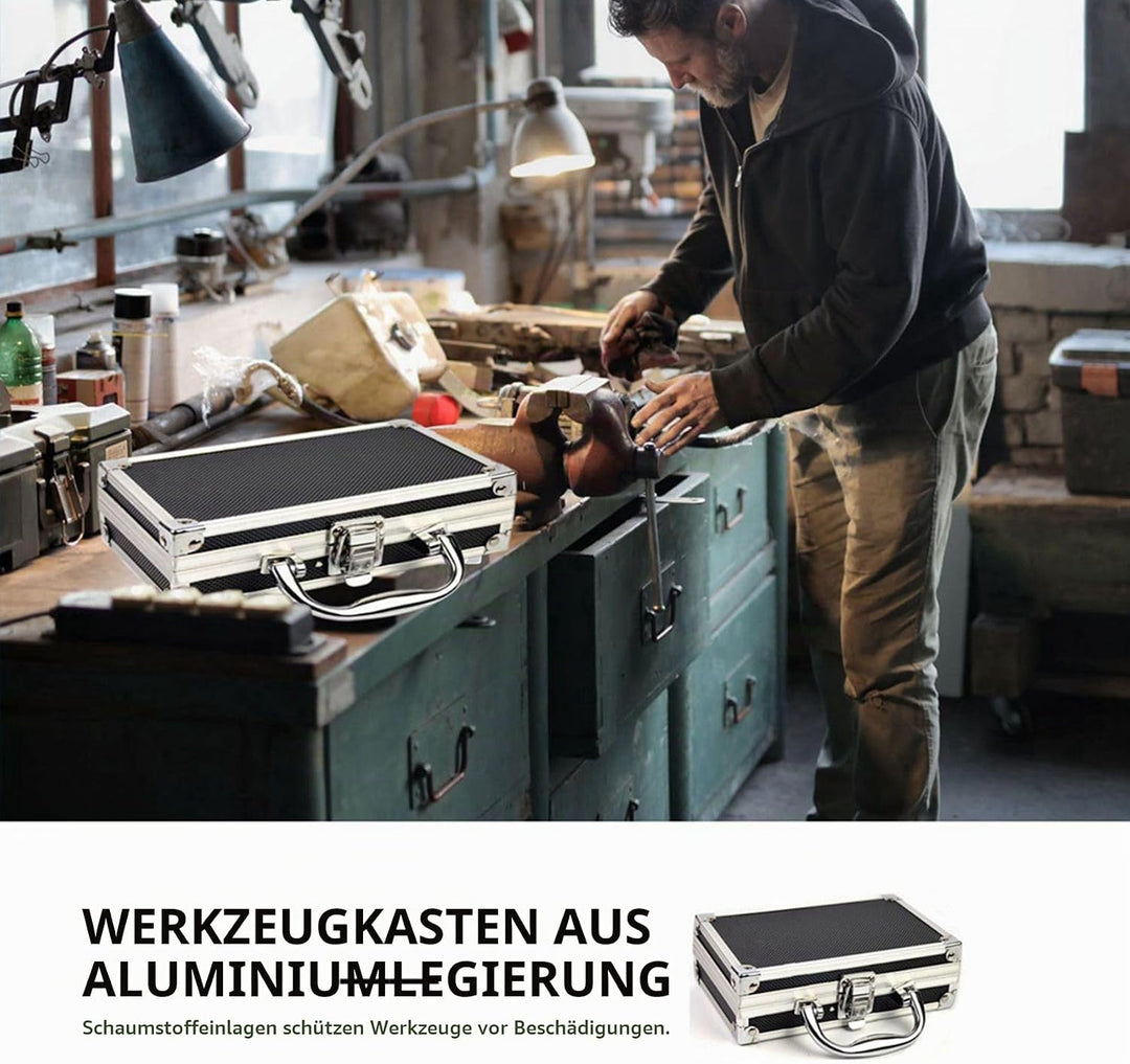 2X Werkzeugkasten Aus Aluminiumlegierung, Zubehör, Aufbewahrungsbox, Praktischer Aluminium-Koffer, T