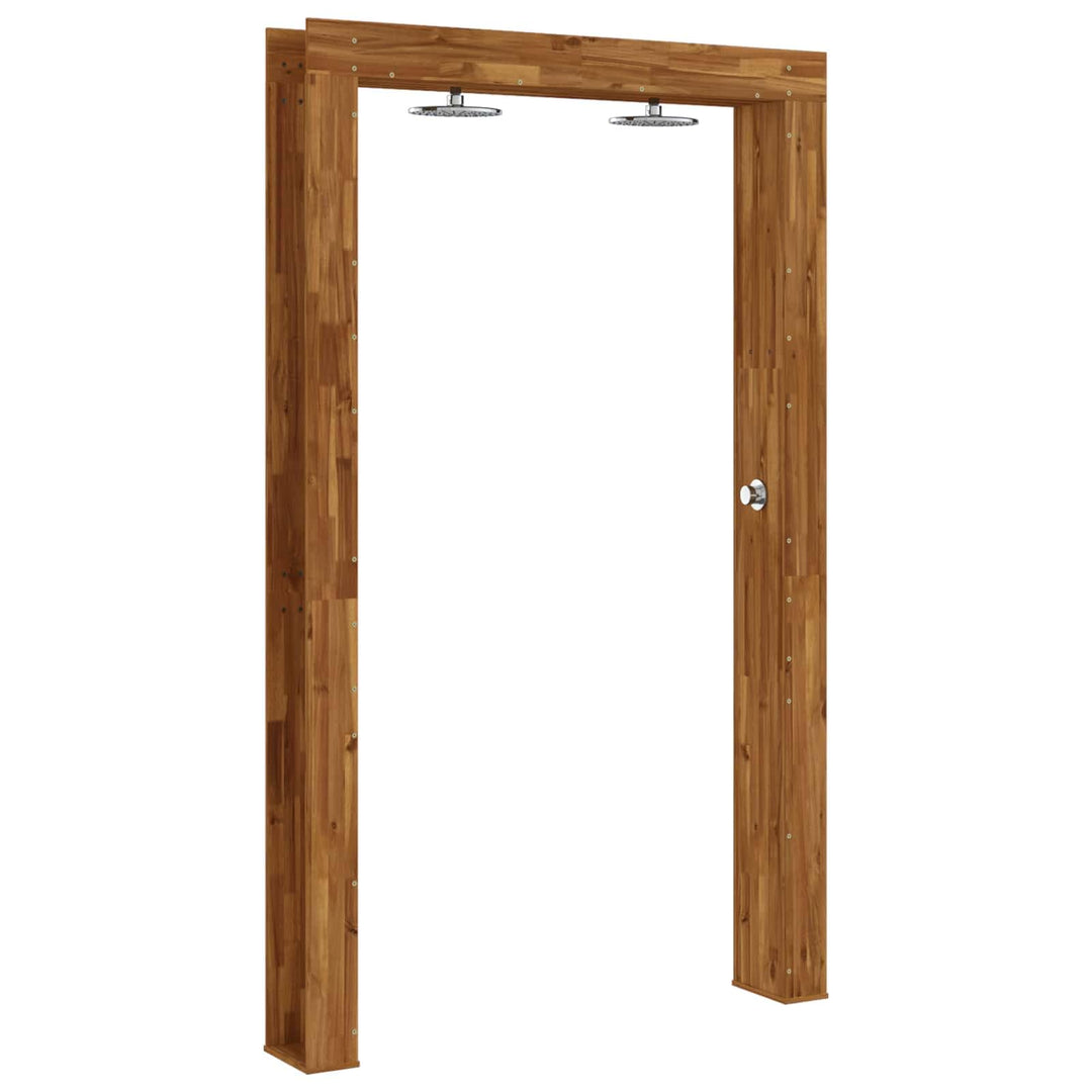 vidaXL Gartendusche 226 cm Massives Akazienholz und Edelstahl Natur Natur 137 x 23 x 226 cm, Natur 1