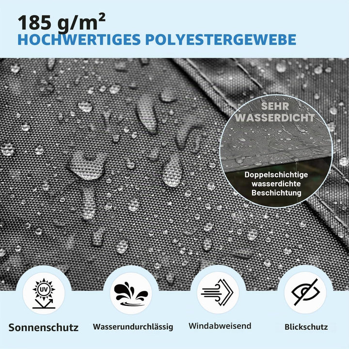 Sonnensegel Balkon Ohne Bohren 2x3M, Markisenstoffe Meterware im Viele Grösse und Farben, Windschutz