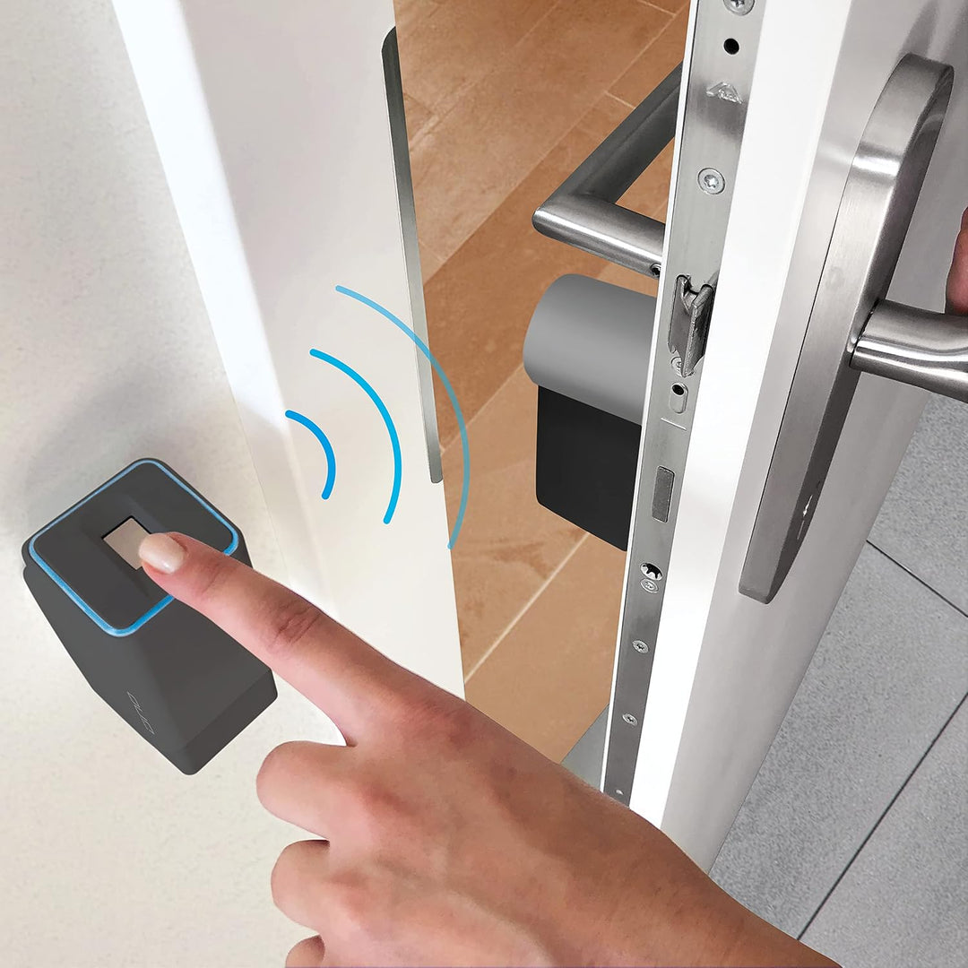 EKEY UNO 200122 Fingerprint mit Akku als praktische Erweiterung für das Nuki Smart Lock, Akkubetrieb