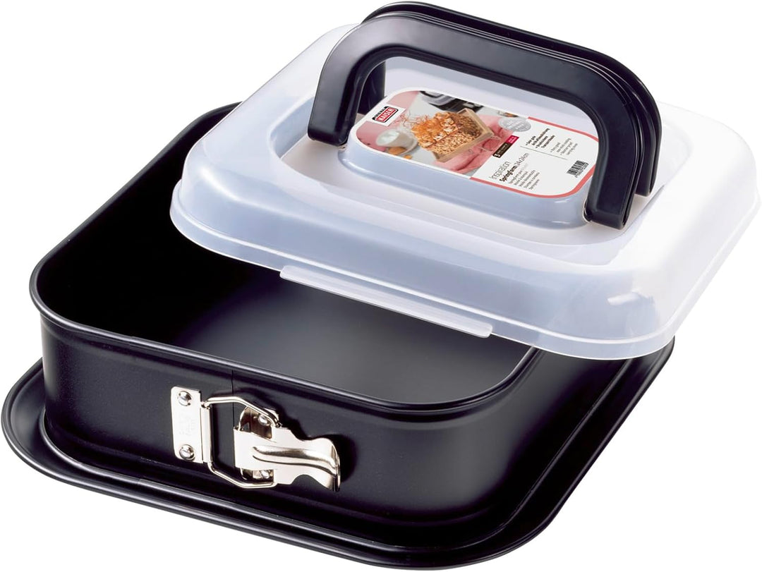 Original Kaiser Inspiration Springform eckig 24 x 24 cm, quadratische Backform mit Deckel, Tiramisu