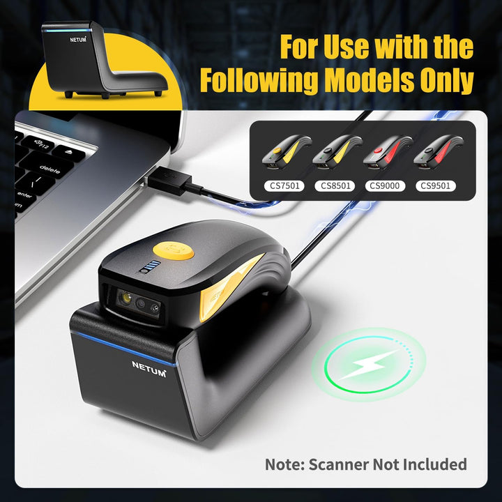 NETUM Barcodescanner Ladestation, kompatibel mit NETUM Bluetooth 2D Wireless Barcode Scannern CS7501