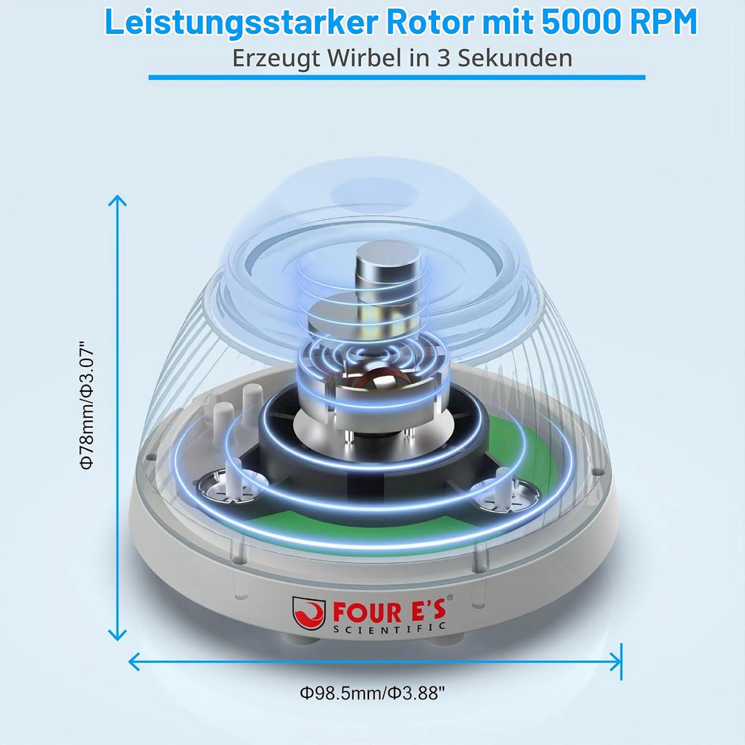 Vortex Mixer Schüttler, Farbmischer 5000UpM 50mL Touch-Modus 5,5mm Umlaufbahndurchmesser Vortex-Schü