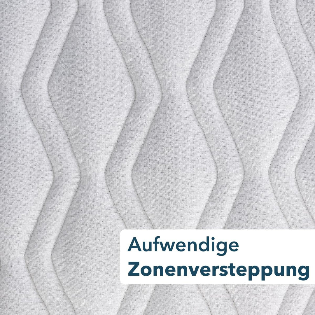 Ortho-Relax Gel Topper 80x190cm, Matratzentopper weich, waschbarer Bezug mit Zonenversteppung, Matra