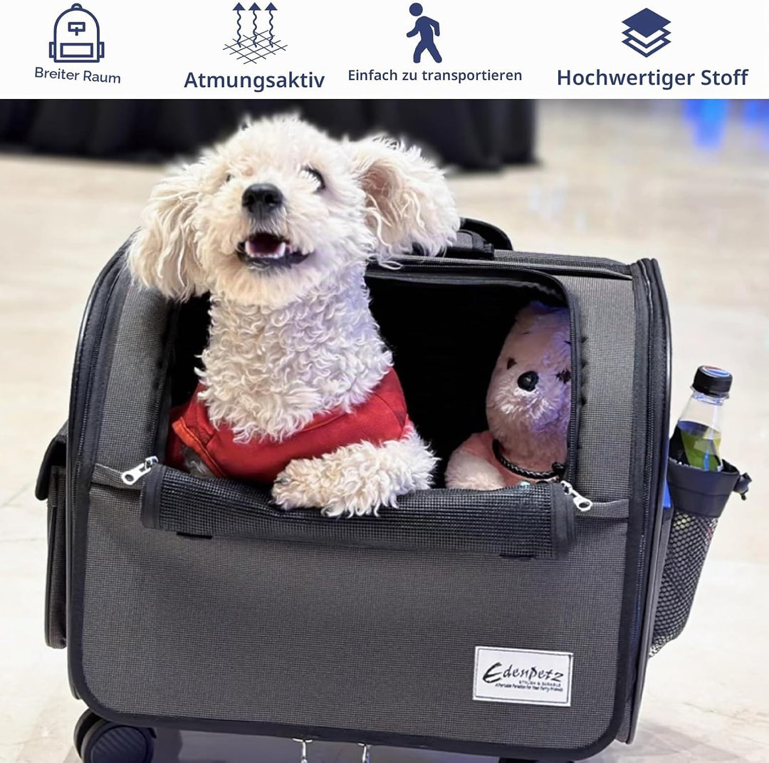 Galatée Reisetasche Für Hunde Mit Abnehmbaren Rollen, Von Fluggesellschaften Zugelassene Transportbo
